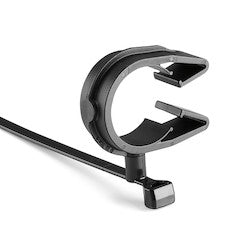 HellermannTyton 156-01780 | MOC Clip, 22 mm, Assembled to T50SMVC Swivel Tie, PA66HIRHSUV, Black, 1000/ctn
