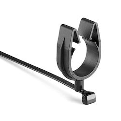 HellermannTyton 156-01791 | MOC Clip, 22 mm Transverse, Assembled to T50SMVC Swivel Tie, PA66HIRHSUV, Black, 1000/ctn
