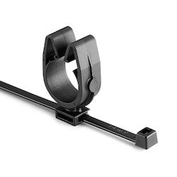 HellermannTyton 156-01819 | MOC Clip, 19 mm, Unassembled to T50R Tie, PA66HIRHSUV, Black, 1000/ctn