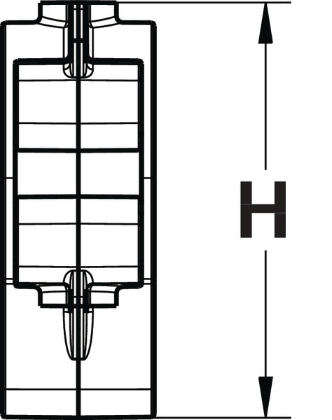 HellermannTyton 156-02158 | MOC Clip to MOC Clip Perpendicular, 19 mm, 14 mm Perpendicular, PA66HIRHSUV, Black, 1000/ctn