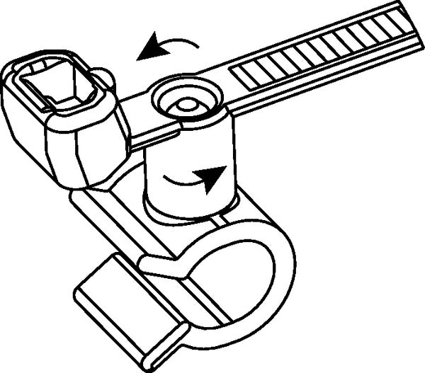 HellermannTyton 156-02239 | MOC Clip, 5 mm, Assembled to T50SVC Swivel Tie, PA66HIRHSUV, Black, 1000/ctn
