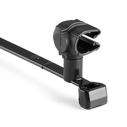 HellermannTyton 156-02240 | MOC Clip, 6 mm, Assembled to T50SVC Swivel Tie, PA66HIRHSUV, Black, 1000/ctn