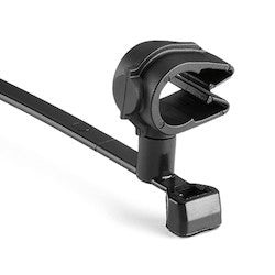 HellermannTyton 156-02243 | MOC Clip, 9 mm, Assembled to T50SVC Swivel Tie, PA66HIRHSUV, Black, 1000/ctn