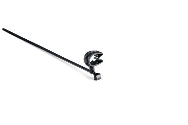 HellermannTyton 156-02245 | MOC Clip, 12 mm, Assembled to T50SVC Swivel Tie, PA66HIRHSUV, Black, 1000/ctn
