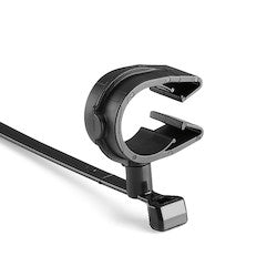 HellermannTyton 156-02246 | MOC Clip, 19 mm, Assembled to T50SVC Swivel Tie, PA66HIRHSUV, Black, 1000/ctn