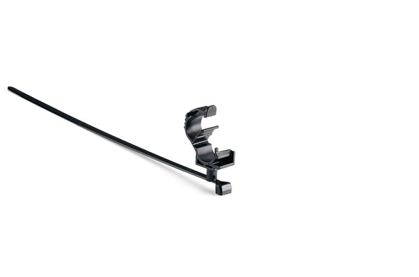 HellermannTyton 156-02384 | Loc Locking Clamp, 5–9 Mm, With T50Smvc Swivel Tie, Pa66Hirhsuv, Black, 1000/Ctn