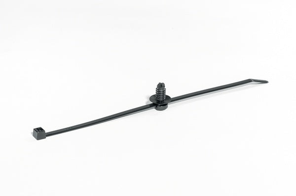 HellermannTyton 156-04091 | 2-Piece Cable Tie/Fir Tree Mount, 8.0"L, 0.26 - 0.28" Mounting Hole Diameter, Pa66Hs, Black, 500/Pkg