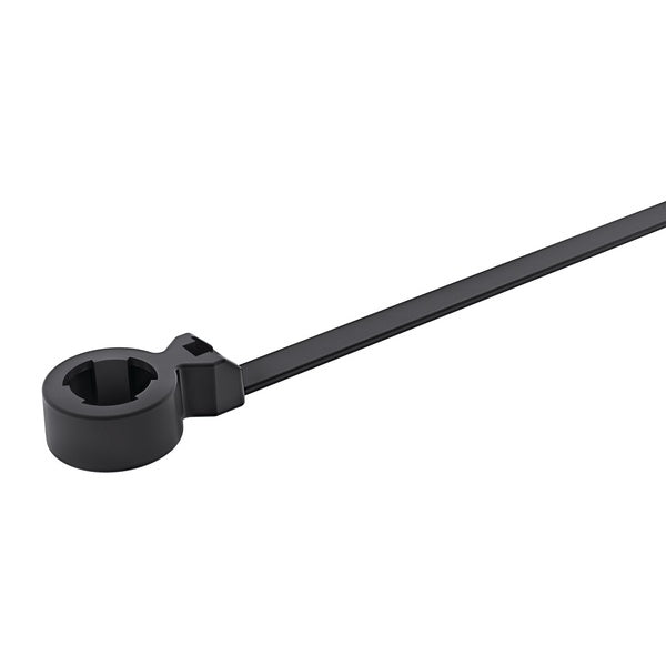 HellermannTyton 157-00040 | 1-Pc Cable Tie/Oval Stud Mount, 6.0" Long, Pa66Hs, Black, 500/Pkg