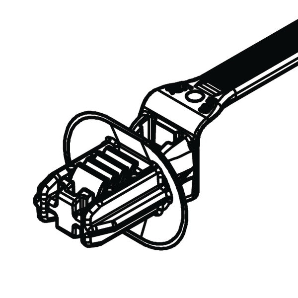 HellermannTyton 157-00054 | 1-Pc Cable Tie/Fir Tree Mount With Disc, 8.5"L, 7–12 Mm Mounting Hole, Pa66Hs, Black, 500/Pkg