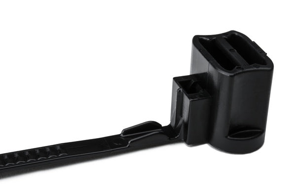 HellermannTyton 157-00151 | 1-Piece Cable Tie/Oval Stud Mount, Designed for 5.0-6.0 mm stud, 6.0" Long, PA66HS, Gray, 1000/bag