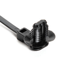 HellermannTyton 157-00224 | 1-Piece Cable Tie/Fir Tree Mount with Disc, 8.5"L, 6.2 - 13.0 mm, PA66HIRHS, Black, 500/bag