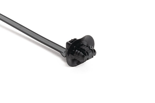 HellermannTyton 157-00268 | 1-Piece Cable Tie/Fir Tree Mount with Disc, 8.5"L, 6.2 - 13.0 mm, PA66HIRHS, Black 1000/bag