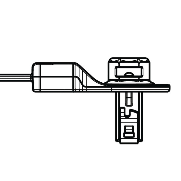 HellermannTyton 157-00329 | Blind Hole Mount Cable Tie, Offset, 8"L, 0.25" Thread/Non-Thread Hole, 50Lb, Pa66Hs, Black, 500/Bg