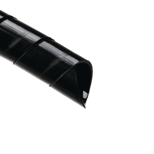 HellermannTyton 161-05089 | Spiralwrap Protective Sheathing, 0.75" Diameter, Pa6, Black, 500Ft/Roll