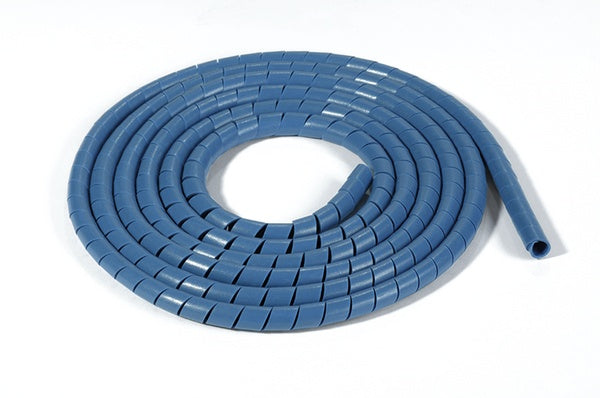 HellermannTyton 161-46000 | Spiralwrap Metal-Content, .06" Diameter, PE/SS, Blue, 98 ft/roll