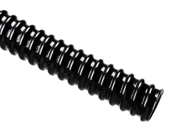 HellermannTyton 166-90224 | HelaGuard SR PVC Tubing, Smooth Bore, Spiral Cover, Std Wt, 1.25" Dia, Bk, 100 ft/Std. Reel