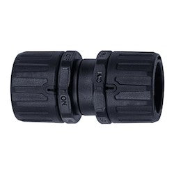 HellermannTyton 166-90232 | HelaGuard Non-Metallic IP66 Fitting, Conduit Coupler, 0.75" to 0.75" Dia, PA66, Black, 10/pkg