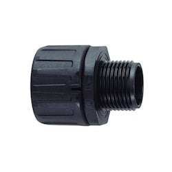 HellermannTyton 166-90308 | Helaguard Non-Metallic Ip66 Fitting, Straight, 2" Npt Thread, 2" Dia., Pa66, Black, 1/Pkg
