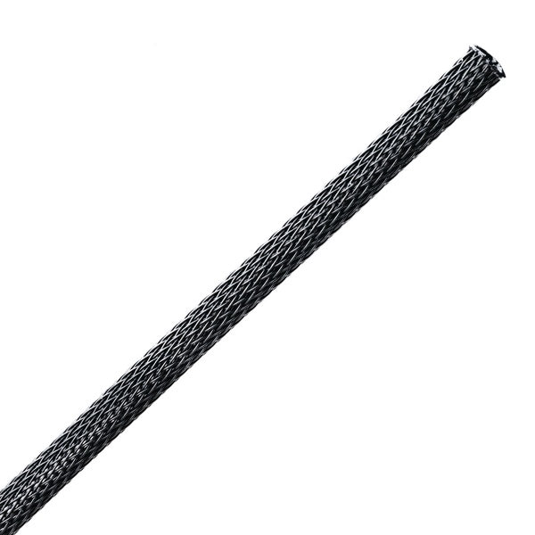HellermannTyton 170-03000 | Braided Sleeving, Expandable, .25" Dia, PET, Black, 200 ft/reel