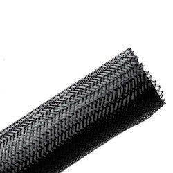 HellermannTyton 170-03002 | Braided Sleeving, Expandable, 0.75" Dia, Pet, Black, 75 Ft/Reel