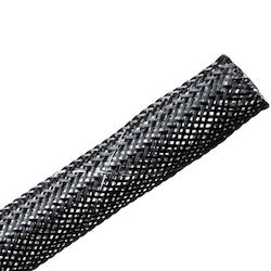 HellermannTyton 170-03007 | Braided Sleeving, Expandable, Flame Retardant, 0.5" Dia, Pet, Black, 100 Ft/Reel