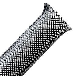 HellermannTyton 170-03008 | Braided Sleeving, Expandable, Flame Retardant, 0.75" Dia, Pet, Black, 75 Ft/Reel