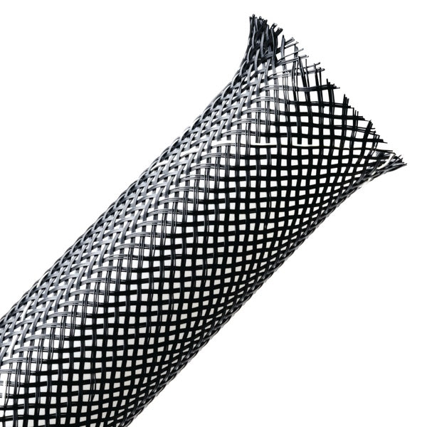 HellermannTyton 170-03008 | Braided Sleeving, Expandable, Flame Retardant, 0.75" Dia, Pet, Black, 75 Ft/Reel