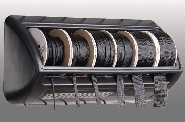 HellermannTyton 170-03031 | Braided Sleeving, Merchandising Rack, Abs, Black, 1/Pkg