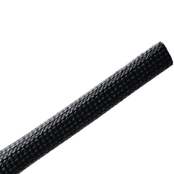 HellermannTyton 170-03059 | Braided Sleeving, Resin Coated Fiberglass, 0.5" Dia, Gf, Black, 50 Ft/Reel