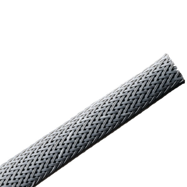HellermannTyton 170-03072 | Braided Sleeving, Expandable, Flame Retardant, 0.25" Dia, Pet, Gray, 200 Ft/Reel