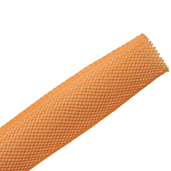 HellermannTyton 170-03079 | Braided Sleeving, Expandable, 1" Dia, Pet, Orange, 250 Ft/Bulk Reel