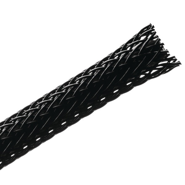 HellermannTyton 170-03177 | Braided Sleeving, Expandable, 0.125" Dia, Pet, Black, 225 Ft/Reel