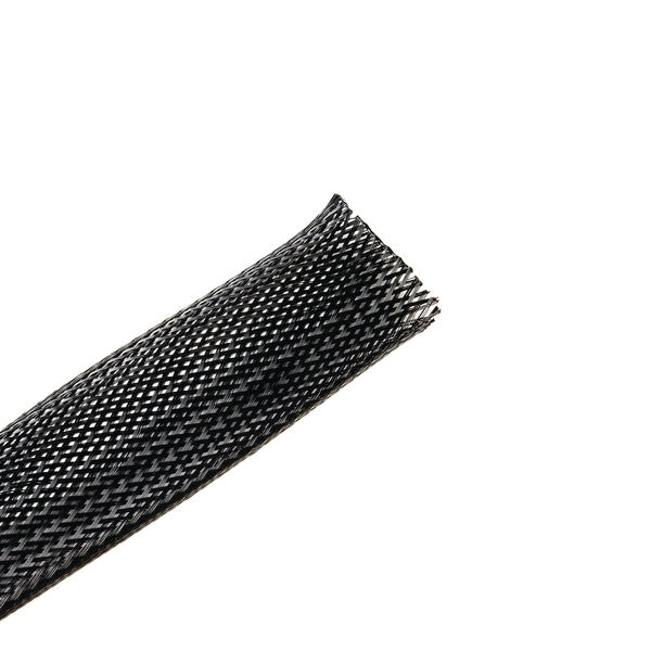 HellermannTyton 170-03178 | Braided Sleeving, Expandable, 2" Dia, Pet, Black, 200 Ft/Bulk Reel