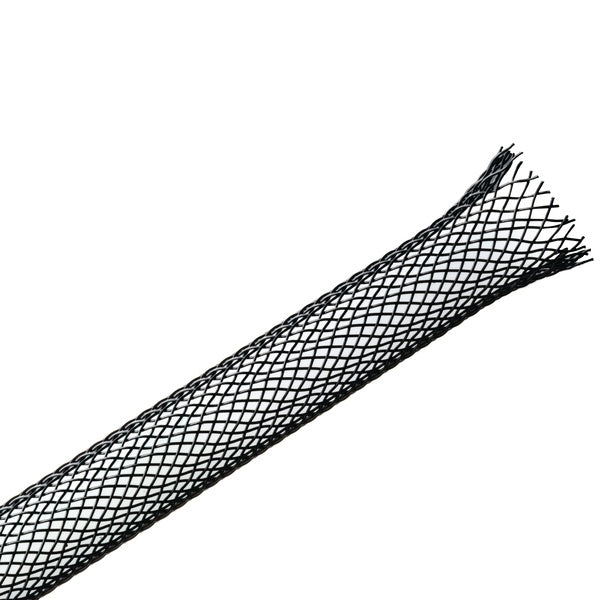 HellermannTyton 170-03180 | Braided Sleeving, Expandable, Splice Free, 0.25" Dia, Pet, Black, 1000 Ft/Bulk Reel
