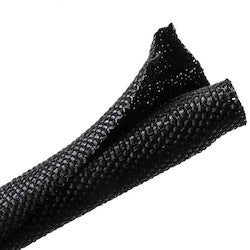 HellermannTyton 170-03213 | Braided Sleeving, Split Wrap, 0.38" Dia, Pet, Black, 1500 Ft/Large Bulk Reel