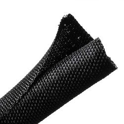 HellermannTyton 170-03183 | Braided Sleeving, Split Wrap Woven, 5/8 Dia, Pet, Black, 250 Ft/Bulk Reel