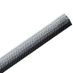 HellermannTyton 170-22500 | Helagaine Braided Sleeving, 25 mm Dia., PA66, Gray, 164 ft/Reel