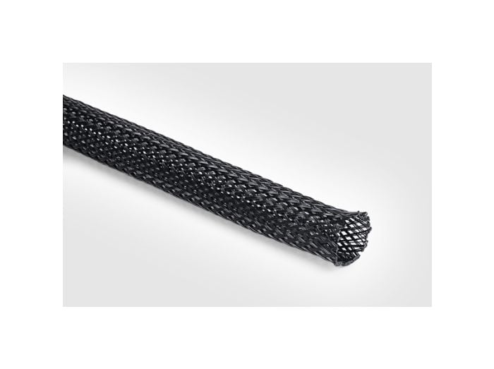 HellermannTyton 170-80150 | Helagaine Braided Sleeving, Dispenser Pack, 1/4" Dia, 3:1 Shrink Ratio, PET, BK, 32.8ft/Reel