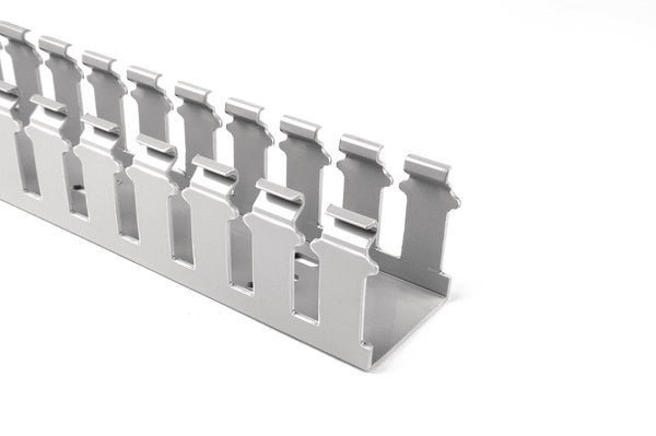 HellermannTyton 181-11509 | Slotted Wall Wiring Duct, 1" X 1.5", Adhesive, Pvc, Gray, 120Ft/Carton
