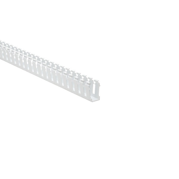 HellermannTyton 181-12008 | Slotted Wall Wiring Duct, 1" x 2", Non-Adhesive, PVC, White, 120 ft/carton