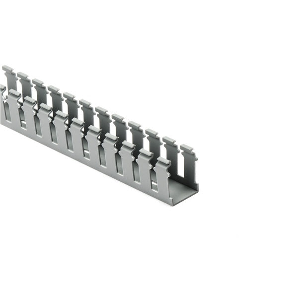 HellermannTyton 181-15207 | Slotted Wall Wiring Duct, 1.5" x 2", Non-Adhesive, PVC, Gray, 120ft/Carton