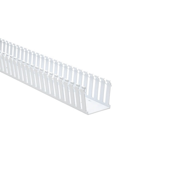 HellermannTyton 181-33023 | Slotted Wall Wiring Duct, 3" X 3", Adhesive, Pvc, White, 30Ft/Box