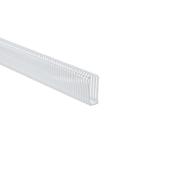 HellermannTyton 184-13007 | High Density Slotted Wall Wiring Duct, 1" x 3", Non-Adhesive, PVC, White, 120ft/Carton