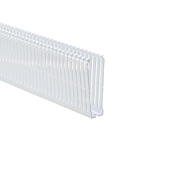 HellermannTyton 184-14004 | High Density Slotted Wall Wiring Duct, 1" x 4", Non-Adhesive, PVC, White, 120ft/Carton