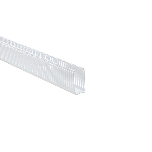 HellermannTyton 184-15301 | High Density Slotted Wall Wiring Duct, 1.5" X 3", Adhesive, Pvc, White, 120Ft/Carton
