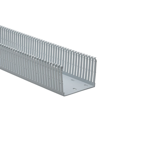 HellermannTyton 184-43002 | High Density Slotted Wall Wiring Duct, 4" X 3", Non-Adhesive, Pvc, White, 30Ft/Box