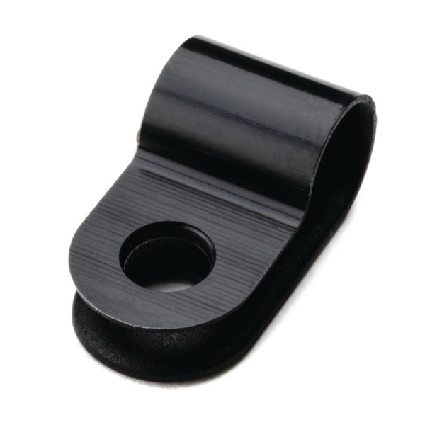 HellermannTyton 211-60040 | P-Clamp, 0.39" Wide, 0.26'' Max Bundle Dia, 0.17'' Mounting Hole Dia, Pa66Hs, Black, 1000/Pkg