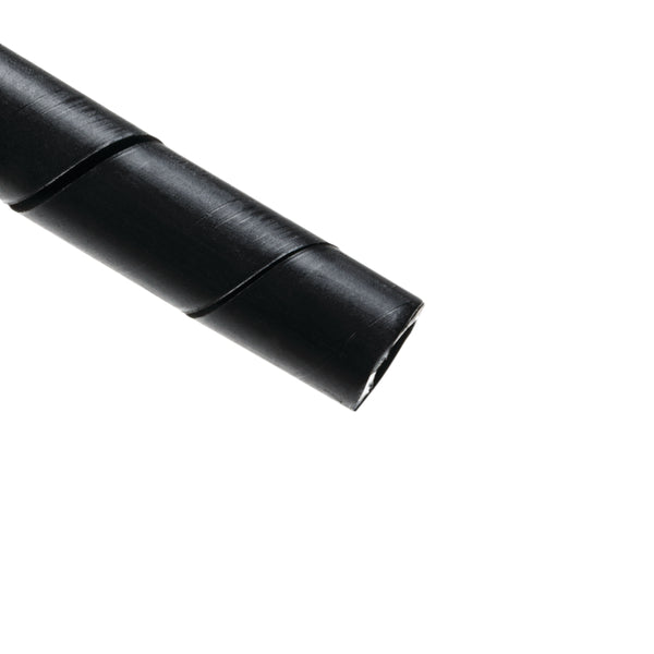 HellermannTyton 1FRP0C | Spiralwrap Protective Sheathing, 0.13" Diameter, Pe-Fr, Black, 100 Ft/Roll