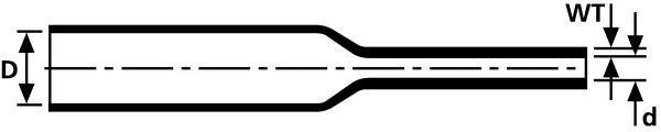 HellermannTyton 309-65232 | Heat Shrink Tubing, 4' Long Stick, 2:1 Shrink Ratio, 4.0", 102/50.8 Dia, Po, Red, 2/Pkg
