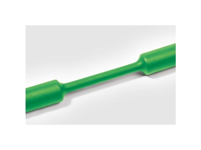 HellermannTyton 309-65295 | Heat Shrink Tubing, 4ft. Long Stick, 2:1 Shrink Ratio, 1/2", 12.7/6.4 Dia, PO, Green, 10/pkg